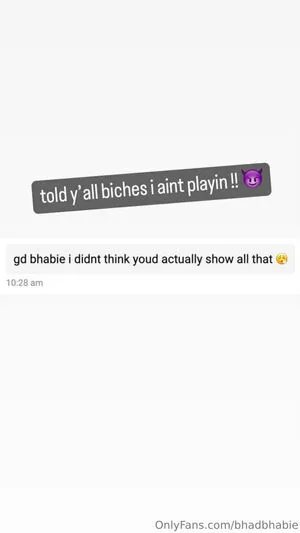 Bhadbhabie OnlyFans Leaked Free Thumbnail Picture - #ZMF1STUNRw