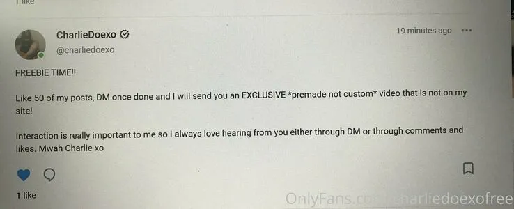 Charliedoexofree OnlyFans Leaked Free Thumbnail Picture - #XpIBG4H3oM
