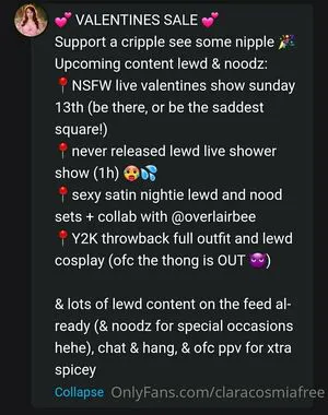 Claracosmiafree OnlyFans Leaked Free Thumbnail Picture - #Ll7bLfM1EA