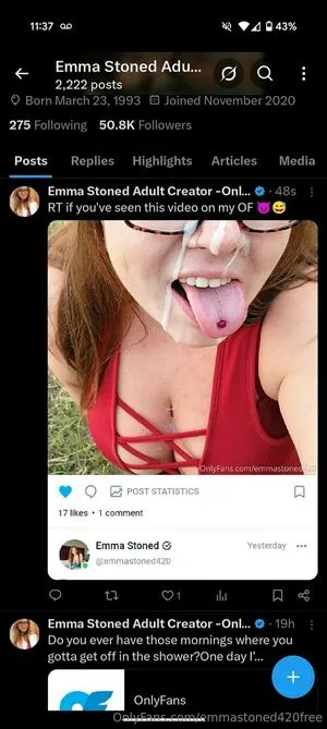 Emmastoned420free OnlyFans Leaked Free Thumbnail Picture - #t8GfOgIMct