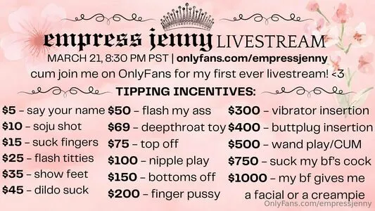 Empressjenny OnlyFans Leaked Free Thumbnail Picture - #J6oAUQ6R7M