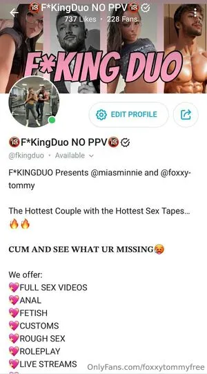 Foxxytommyfree OnlyFans Leaked Free Thumbnail Picture - #uuVEVN4LIR