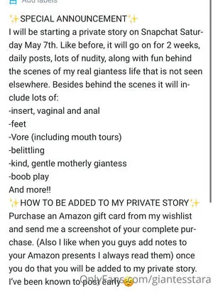 Giantesstara OnlyFans Leaked Free Thumbnail Picture - #o2ezoA2Wlm