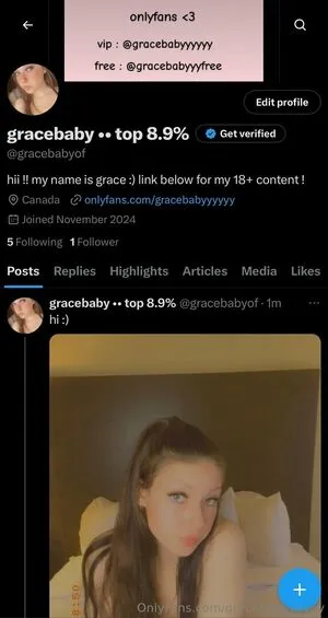 Gracebabyyyyyy OnlyFans Leaked Free Thumbnail Picture - #Y3HsOoiVMt