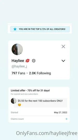 Haylieejfree OnlyFans Leaked Free Thumbnail Picture - #67RayFFBEP