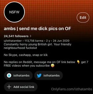 Isthatambs OnlyFans Leaked Free Thumbnail Picture - #NYiwcKIejf