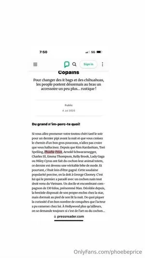 Phoebeprice OnlyFans Leaked Free Thumbnail Picture - #KQvSphackz