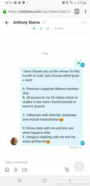 Playmatemia OnlyFans Leaked Free Thumbnail Picture - #JzXauMoaO4